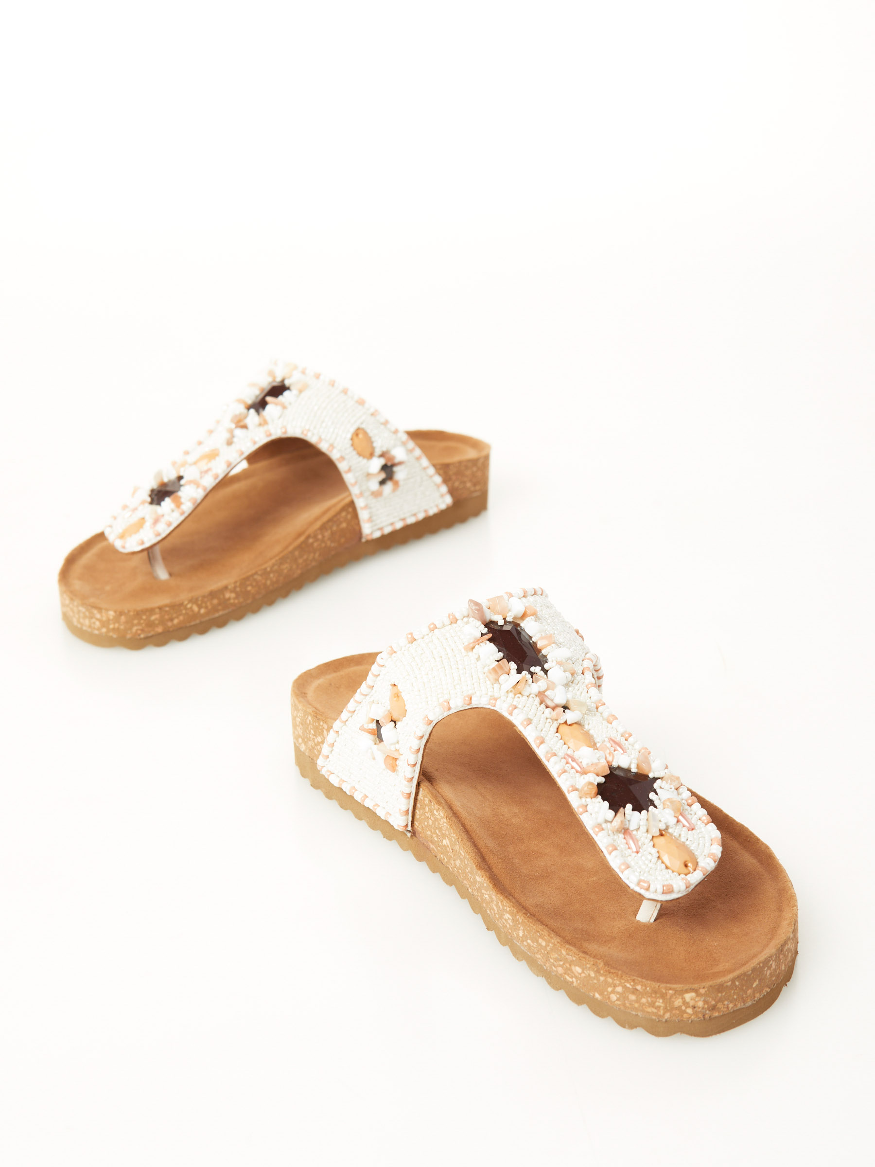 Codice Sconto Flip Flop In Leather With Beads F0545554-0537